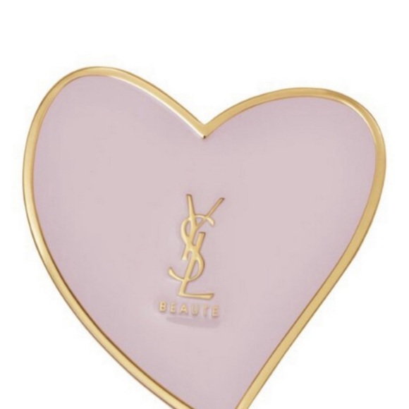 New YSL Pink Heart Mini Mirror - Picture 1 of 5